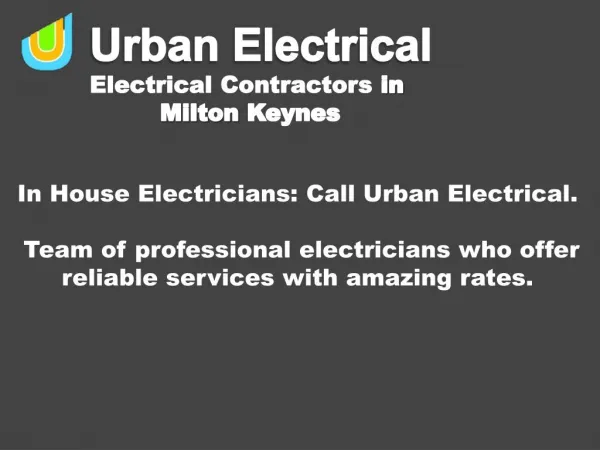 In House Electricians: Call Urban Electrical