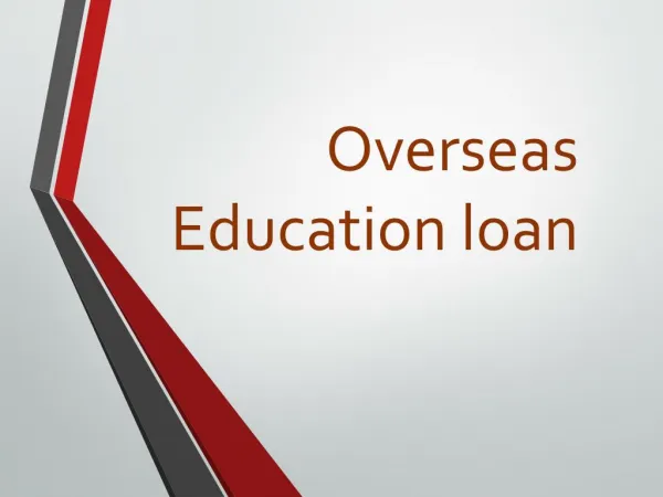 Overseas Education Loan