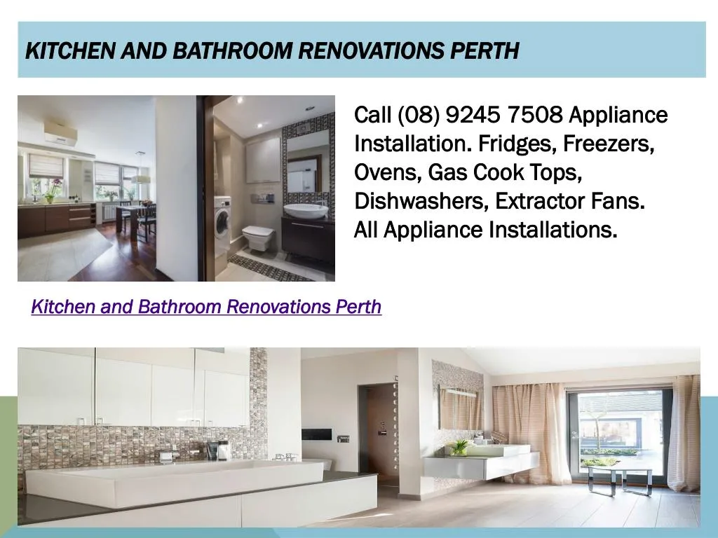 kitchen and bathroom renovations perth