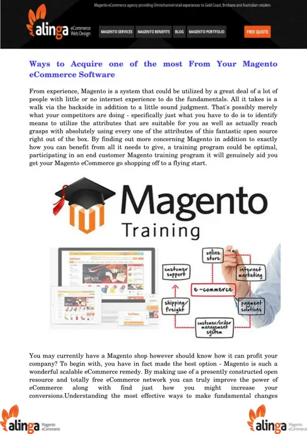 Ways to Acquire one of the most From Your Magento eCommerce Software