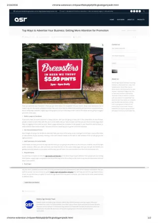 Top Ways to Advertise Your Business - slide 1