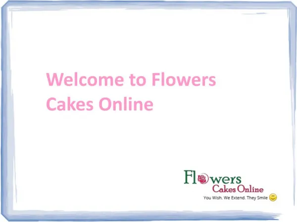 order cakes delivery online & buy flowers online at FlowersCakesOnline.com