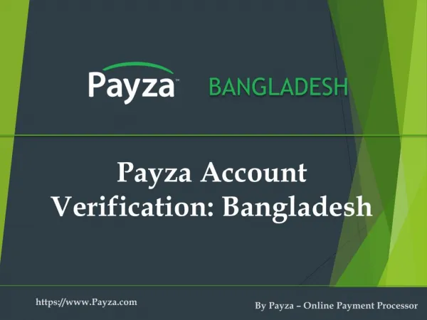 Verify your Payza Bangladesh Account