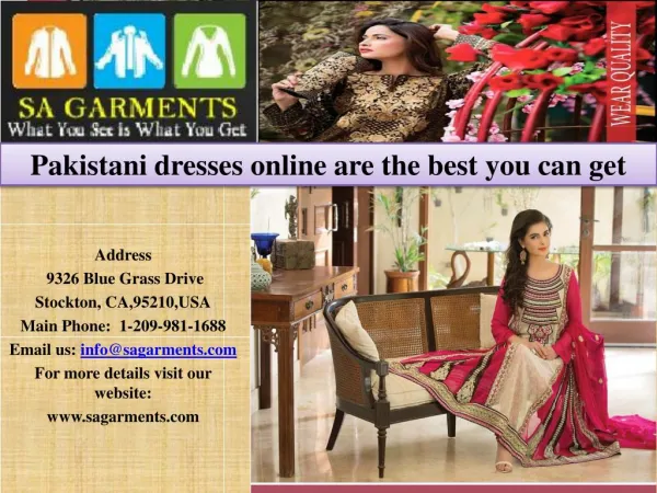 Pakistani dresses online are the best you can get