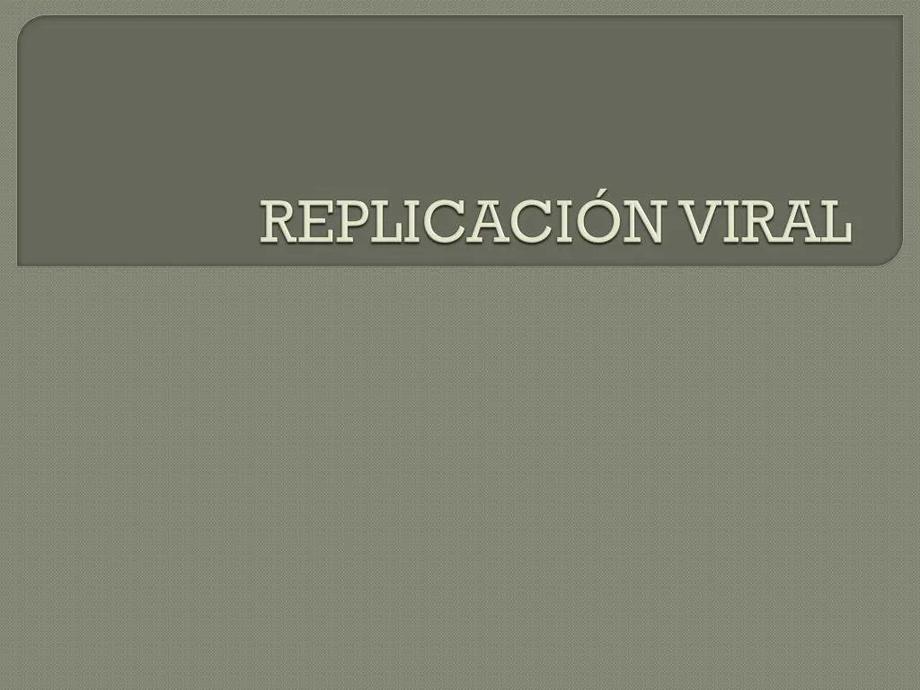 replicaci n viral