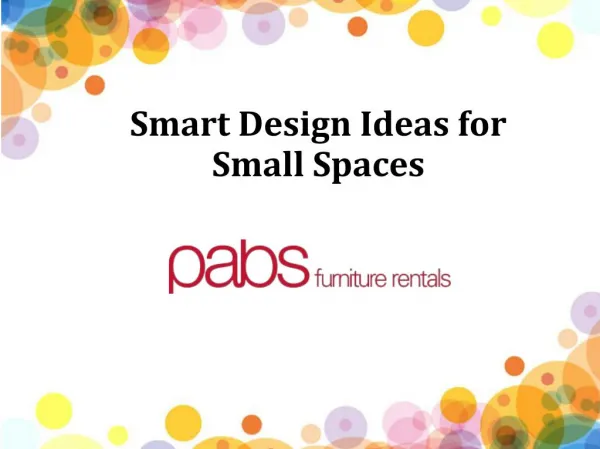 Smart Design Ideas for Small Spaces