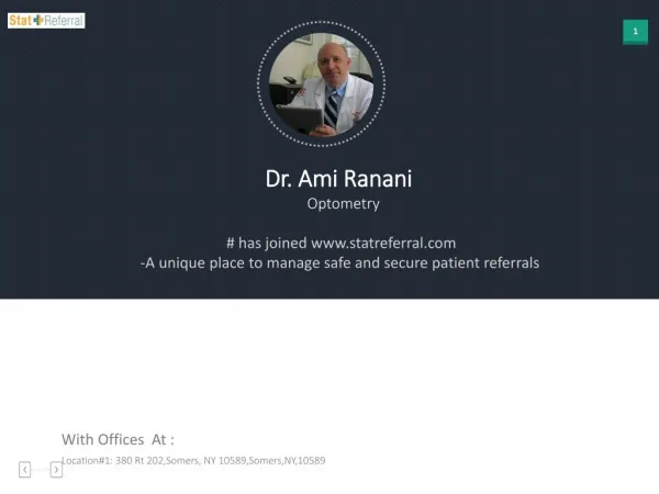 Dr Ami Ranani, Optometry joined www.statreferral.com