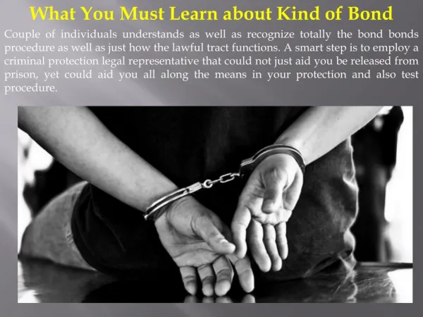 What You Must Learn about Kind of Bond
