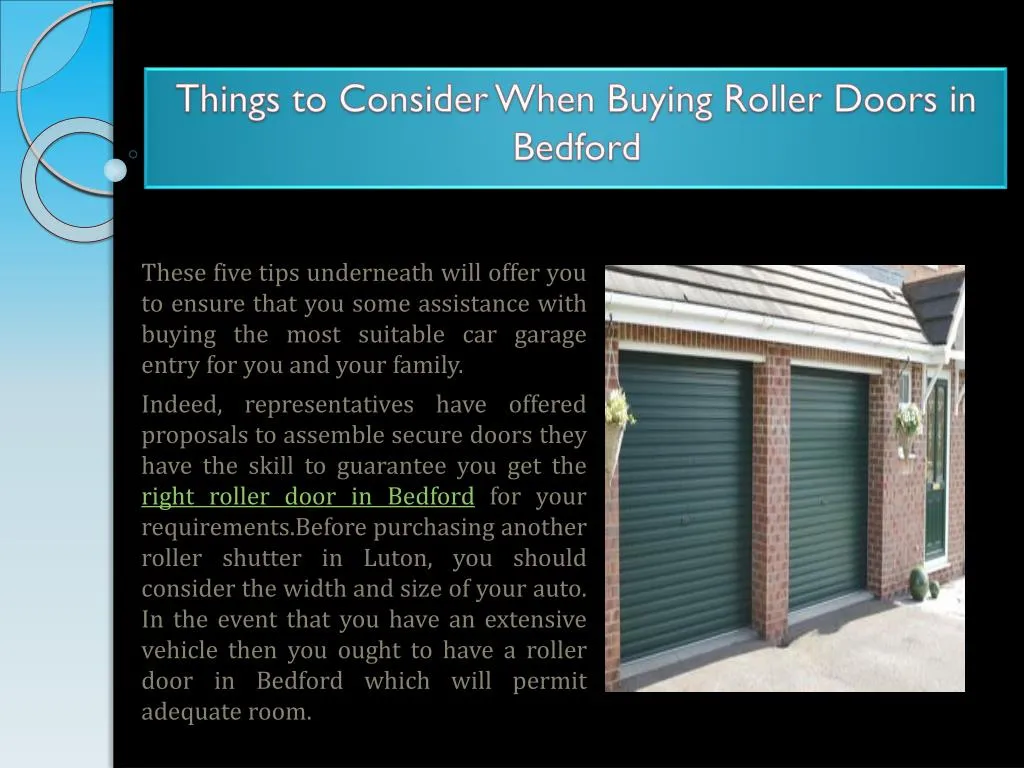 things to consider when buying roller doors in bedford