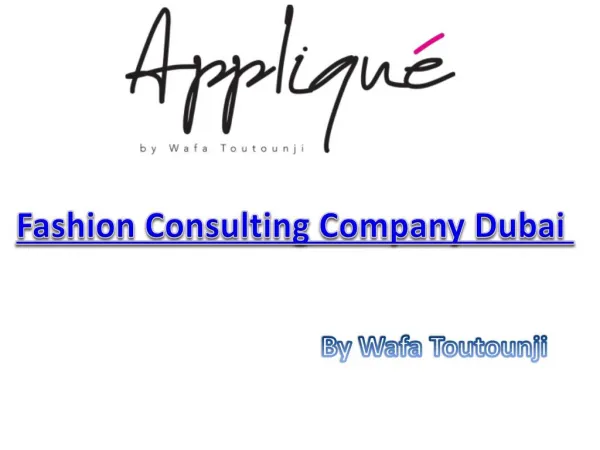 Fashion Consulting Company Dubai