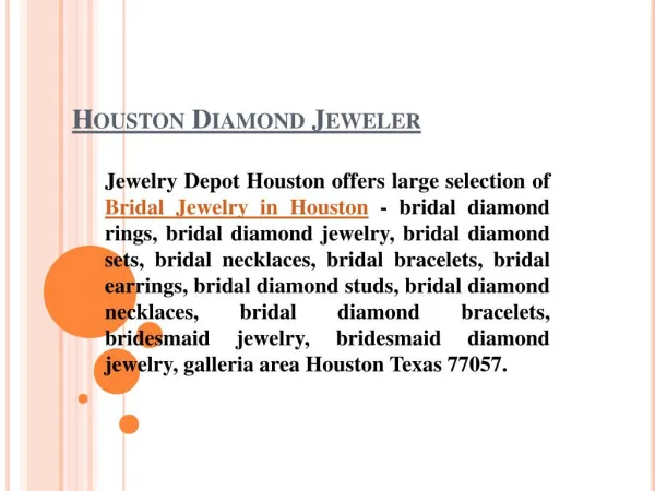 Low Priced Bridal Jewelry In Houston