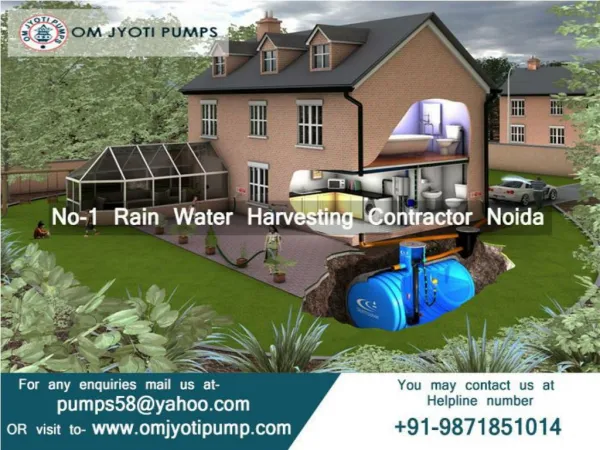 For rain water harvesting Noida call OM Jyoti Pumps