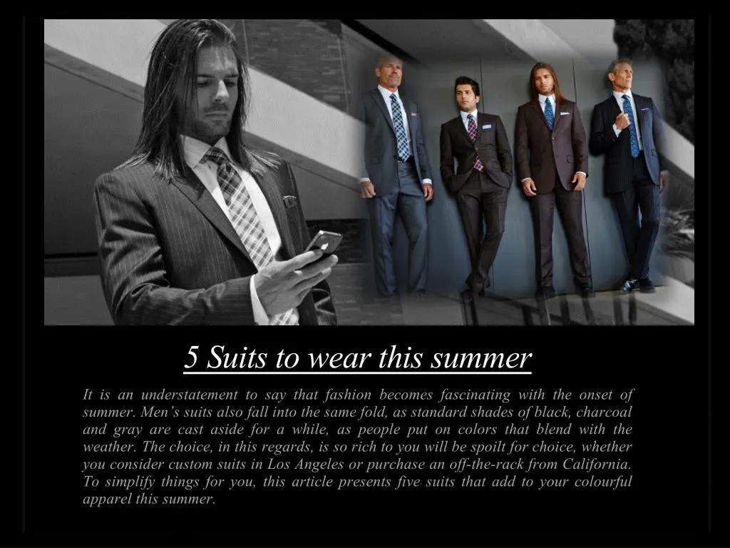 5 suits to wear this summer
