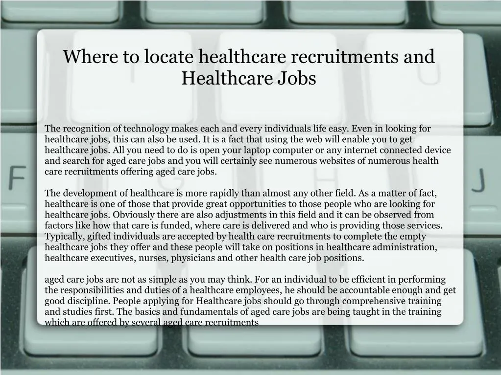where to locate healthcare recruitments and healthcare jobs