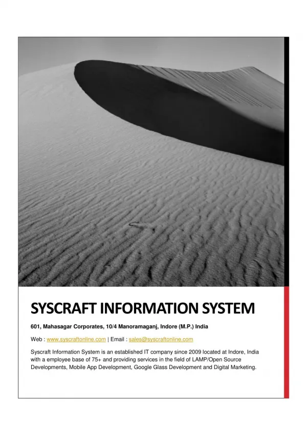 Syscraft - Award Winning Web and Mobile App Development Company