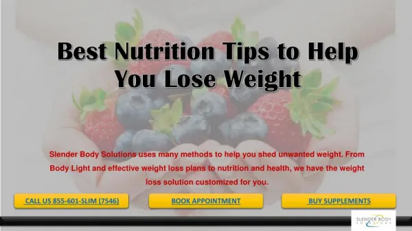 Best Nutrition Tips to Help You Lose Weight