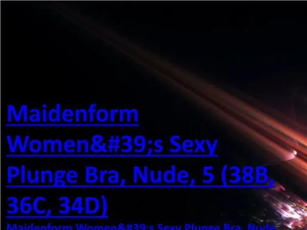 Maidenform Women&#39;s Sexy Plunge Bra, Nude, 5 (38B, 36C, 34D)
