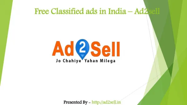 Free Online Advertisement Site in India – Ad2sell