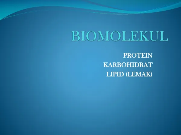 Biomolekul