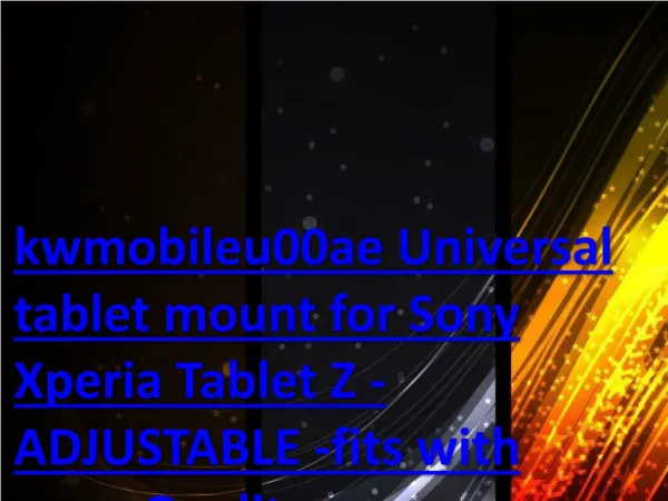 kwmobileu00ae Universal tablet mount for Sony Xperia Tablet Z - ADJUSTABLE -fits with case. Quality.