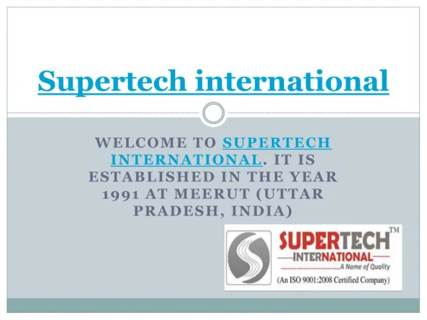 Supertech Provided of Cement Plant