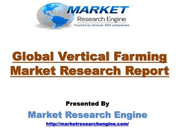The Vertical Farming Market is expected to cross USD 6 Billion by 2022 – by Market Research Engine