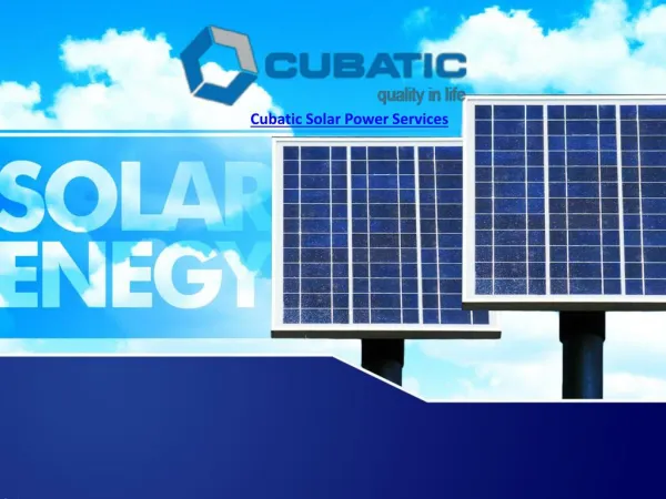 solar energy solutions in Hyderabad and Bangalore | CubaticGroup