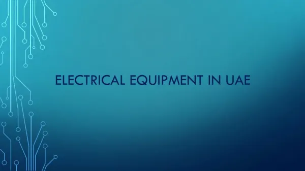 Electrical equipment in UAE