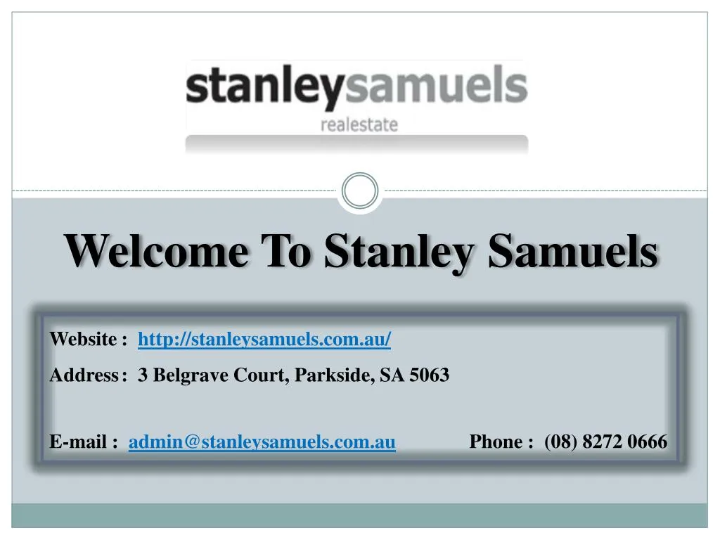 welcome to stanley samuels