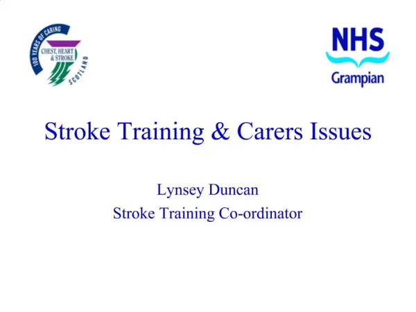 Stroke Training Carers Issues