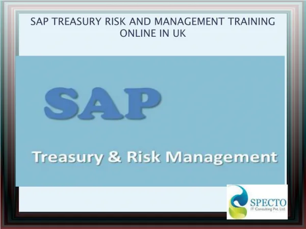 SAP TREASURY RISK AND MANAGEMENT TRAINING ONLINE IN Japan