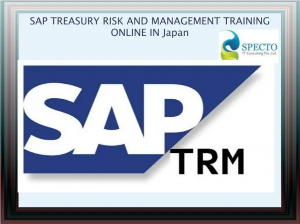 SAP TREASURY RISK AND MANAGEMENT TRAINING ONLINE IN UK