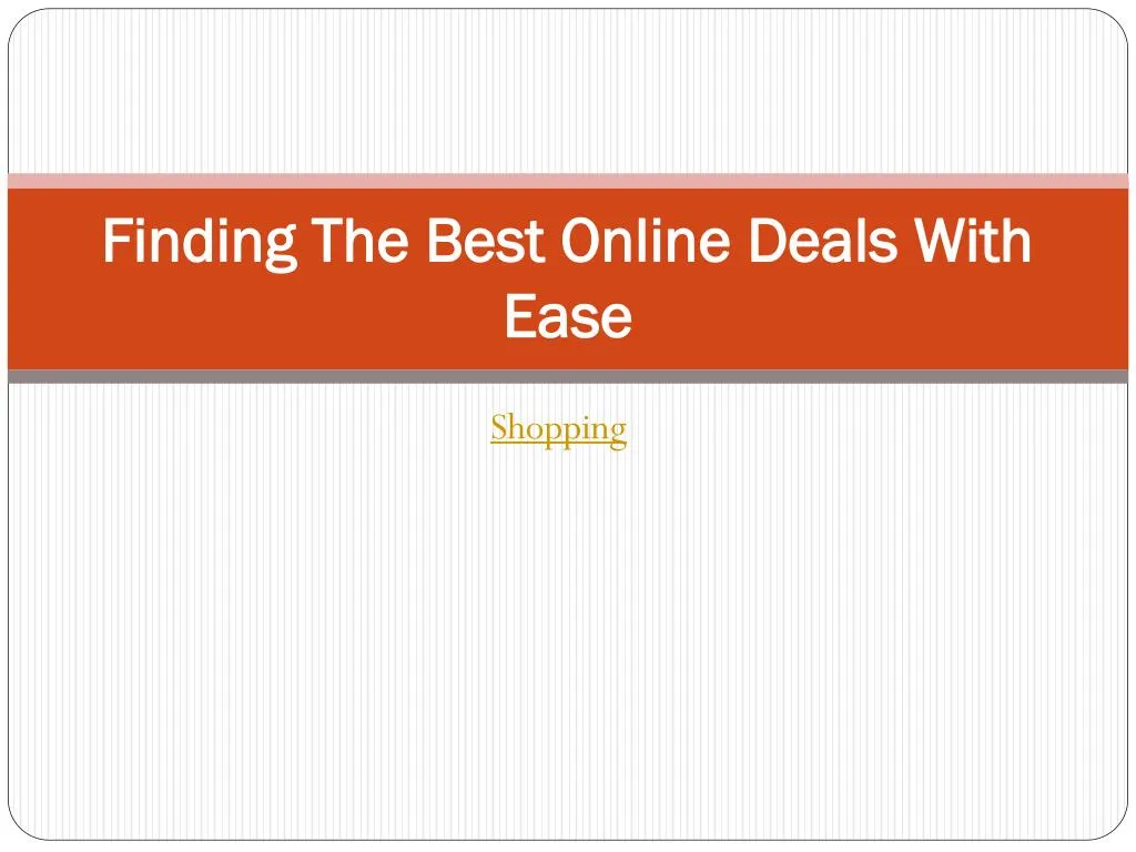 finding the best online deals with ease