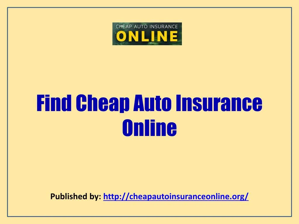 find cheap auto insurance online