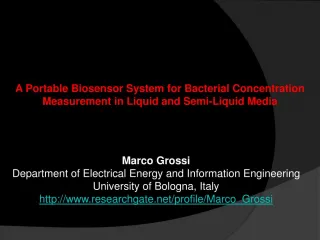 A portable biosensor system for bacterial concentration measurement in liquid and semi liquid media - slide 1
