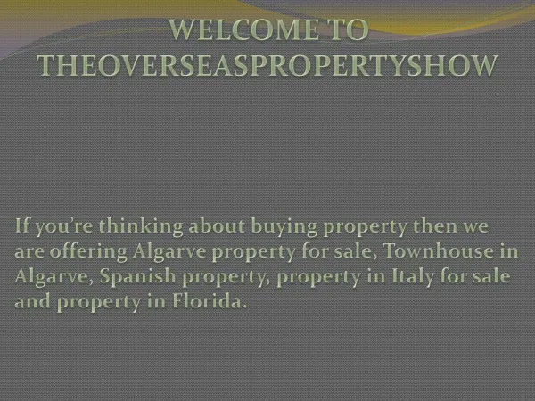 Algarve property for sale