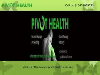 Deep tissue massage - slide 1