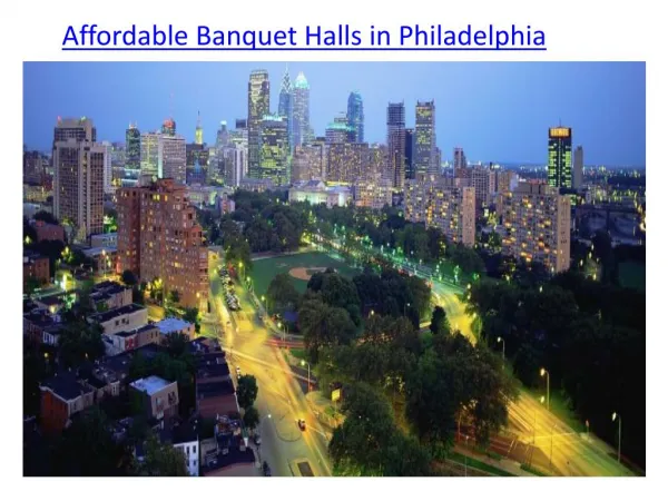 affordable banquet halls in Philadelphia