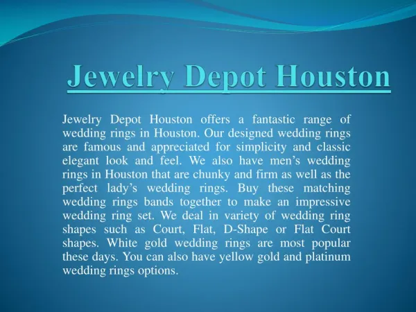 Houston Wedding Rings