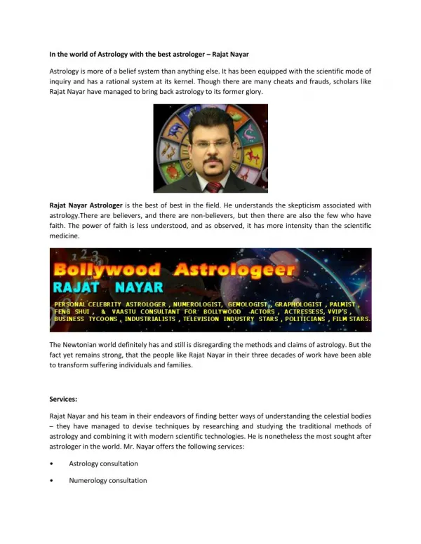 In the world of Astrology With The Best Astrologer – Rajat Nayar