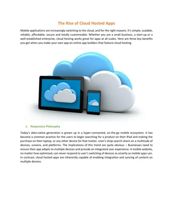 The Rise of Cloud Hosted Apps
