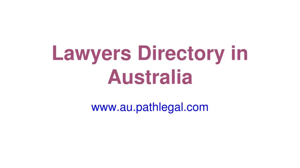 lawyers directory in australia