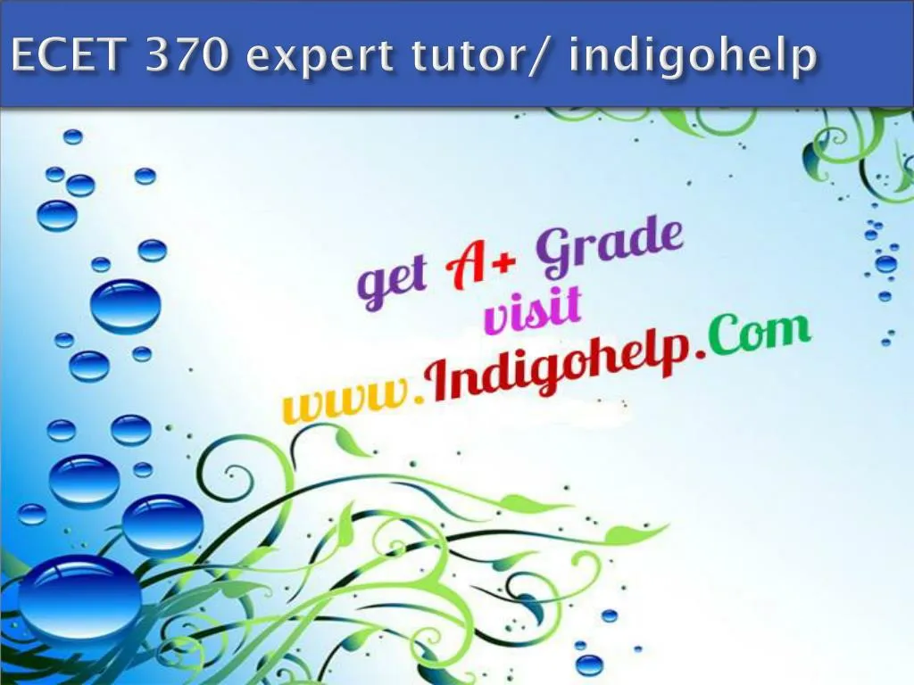 ecet 370 expert tutor indigohelp