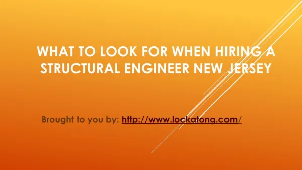 What To Look For When Hiring A Structural engineer New Jersey