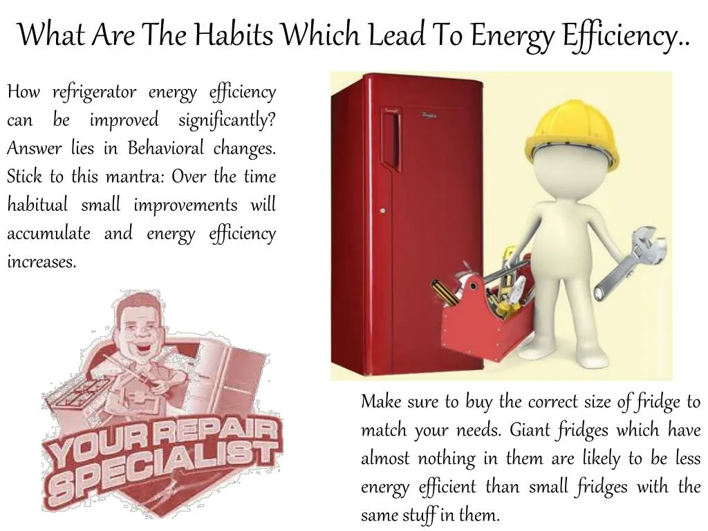 what are the habits which lead to energy efficiency