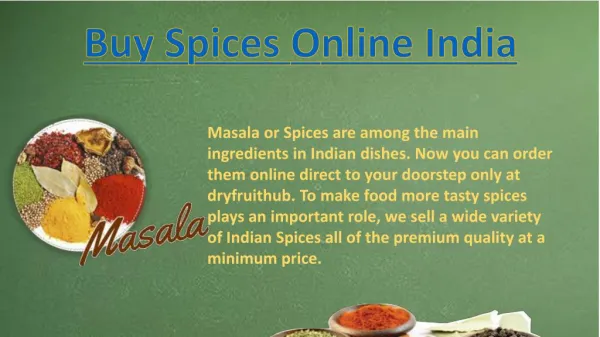 Buy spices online India