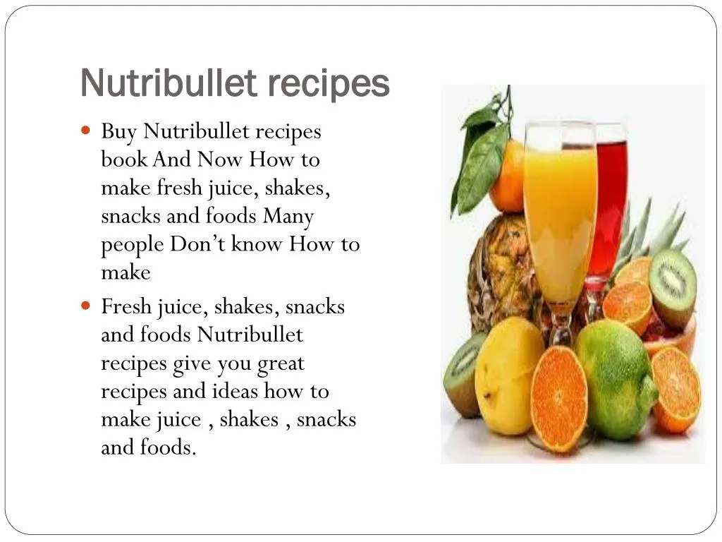 nutribullet recipes