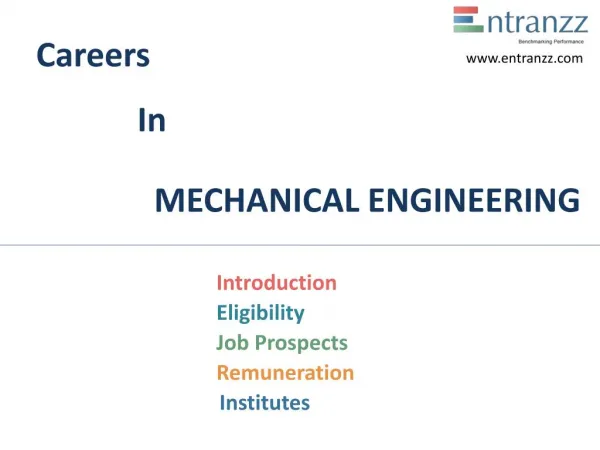 Careers In MECHANICAL ENGINEERING