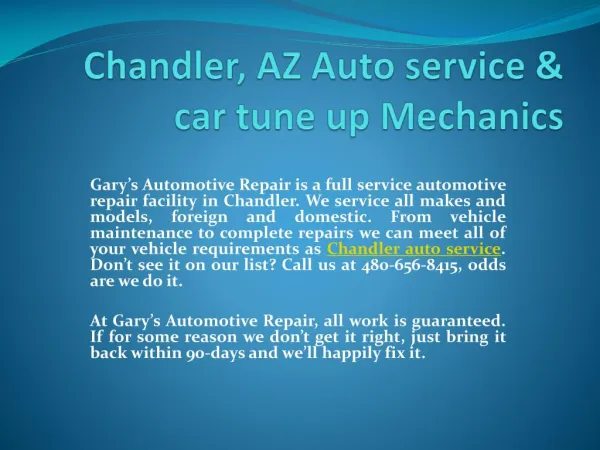 Chandler auto ac repair