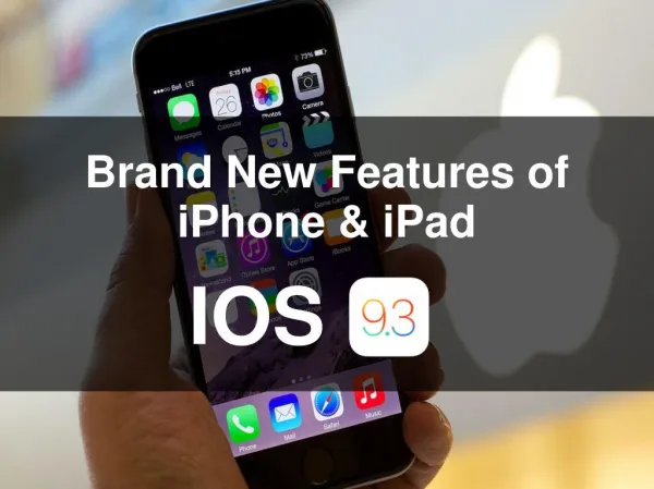 The Brand New Features of ios 9.3
